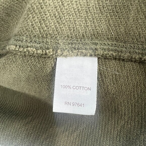 J.Jill Olive Green 100% Cotton Open Front Cardigan Sweater Jacket Women's XL - Picture 3 of 4